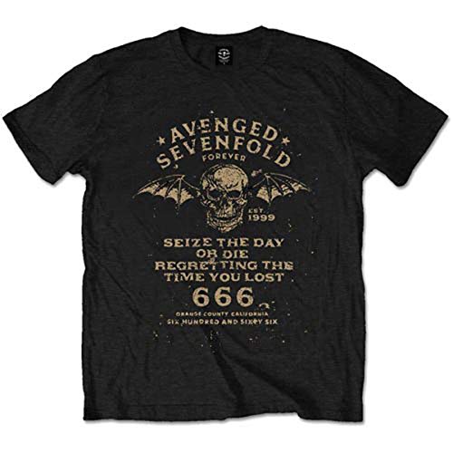 Avenged Sevenfold Herren Scandinavia T-Shirt, Schwarz-Black, XXL