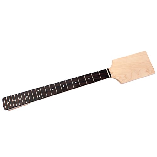 ULTNICE Gitarre Hals Ahorn DIY Ersatz 22 Bünde Palisander Griffbrett Paddle Headstock für E-Gitarre
