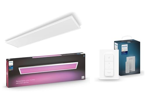Philips Hue - White & Colour Ambiance Surimu Panel White 120 x 30 cm + Dimmer Switch EU/UK