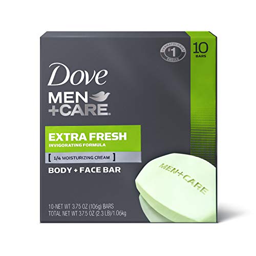 Dove Men+Care Body and Face Bar, Extra Fresh 4 oz, 10 Bar by Dove