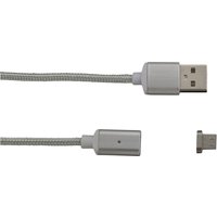 Magnetkabel Micro USB Kabel silberweiß