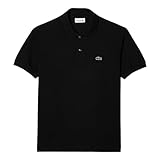 Lacoste Herren Kurzarmshirt T-Shirt Piqué-Shirt mit Polokragen Poloshirt, Farbe:Schwarz, Größe:M, Artikel:-031 Black