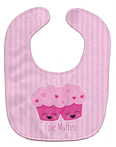 Caroline's Treasures BB9127BIB Love Muffins Baby-Lätzchen, 25,4 x 33 cm, mehrfarbig