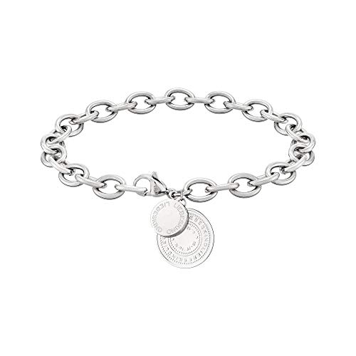 Armband mit Anhänger aus Edelstahl (Silber)