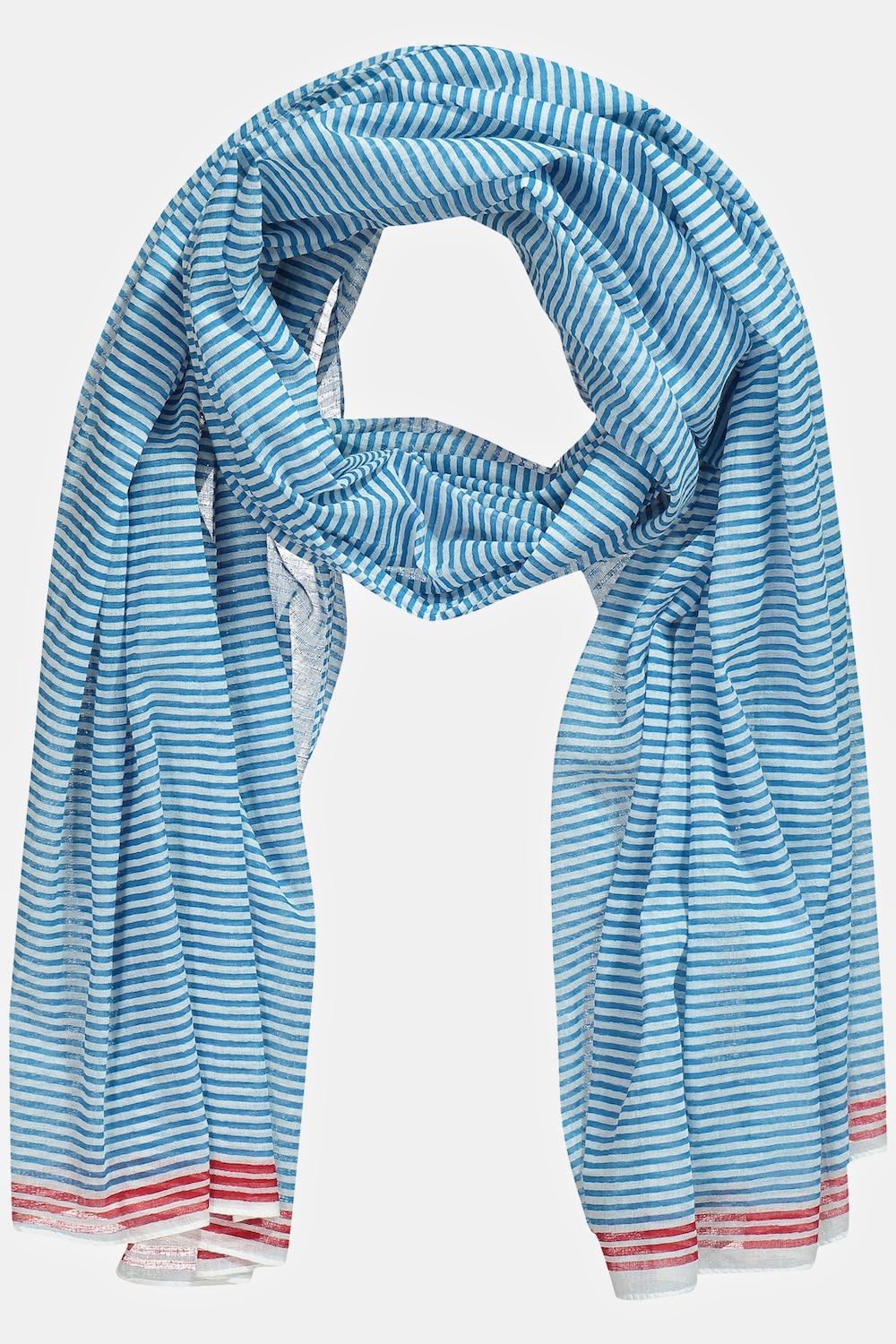 Große Größen Schal, Damen, blau, Größe: One Size, Baumwolle, Ulla Popken
