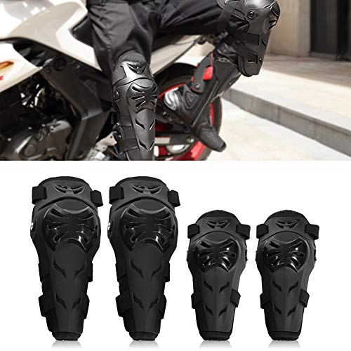 Motorrad Knieschoner und Ellenbogenschoner Set - 4 Stück verstellbare knie schutz und ellenbogenschützer erwachsene Rüstung Motorrad Schutzausrüstung für Motocross Enduro Racing Radfahren