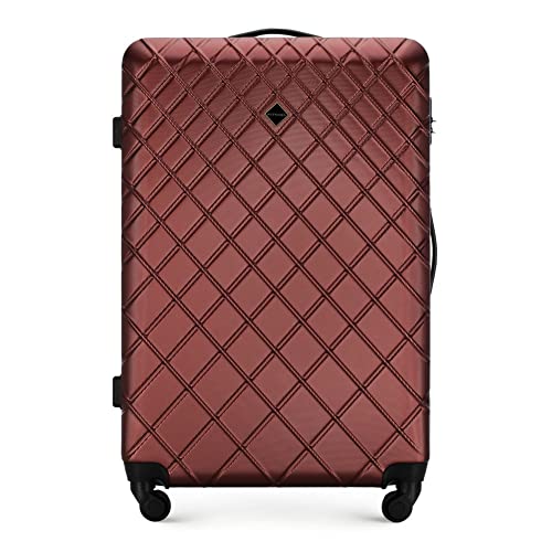 WITTCHEN Koffer – Großer | hartschalen, Material: ABS | hochwertiger und Stabiler | Burgund | 78x52x29 cm