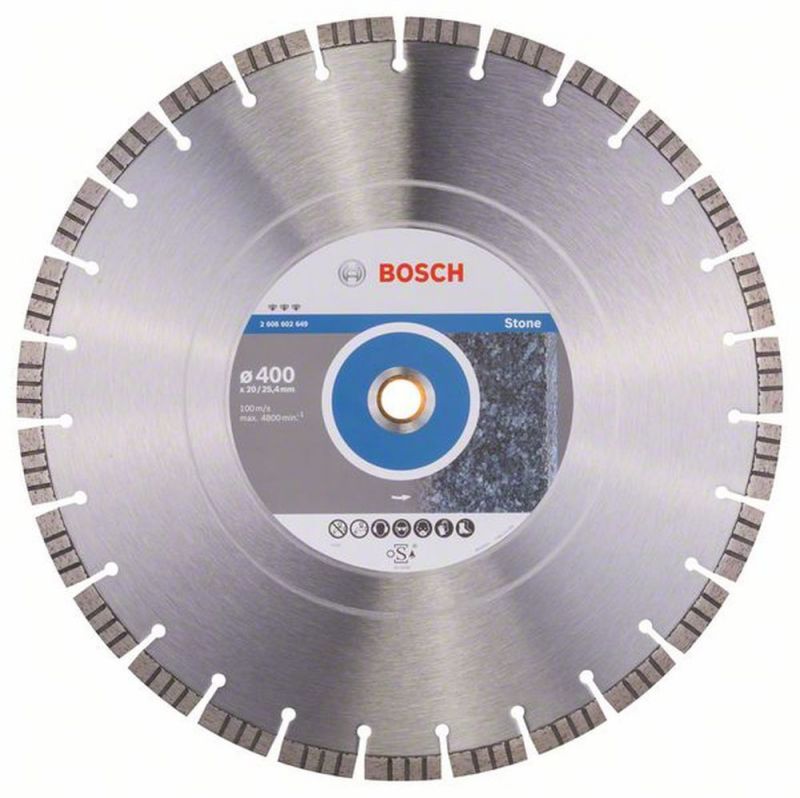 Bosch Diamanttrennscheibe Best for Stone, 400 x 20,00/25,40 x 3,2 x 12 mm 2608602649