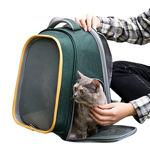 Thrivinger Rucksack für Katzen im universellen Design, Katzenrucksack mit Halterung, Skelett-Design, Transporttasche für Haustiere, atmungsaktiv und faltbar, für Welpen, Hunde, Katzen