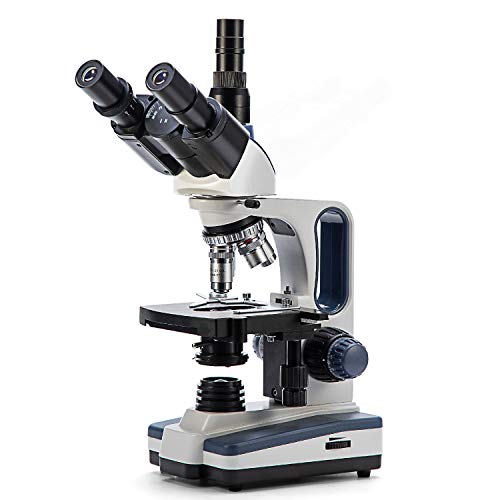 Swift SW350T Mikroskop Compound Trinokular, Research-Grade für Lab, 40X-2500X Vergrößerung, mit Weitfeld 10X, 25X Okulare, Siedentopfkopf, Kamera-kompatibel