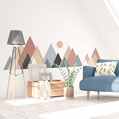 Wandsticker – Dekoration für Schlafzimmer Wohnzimmer – selbstklebend, riesig skandinavische Berge Columbia – 70 x 115 cm