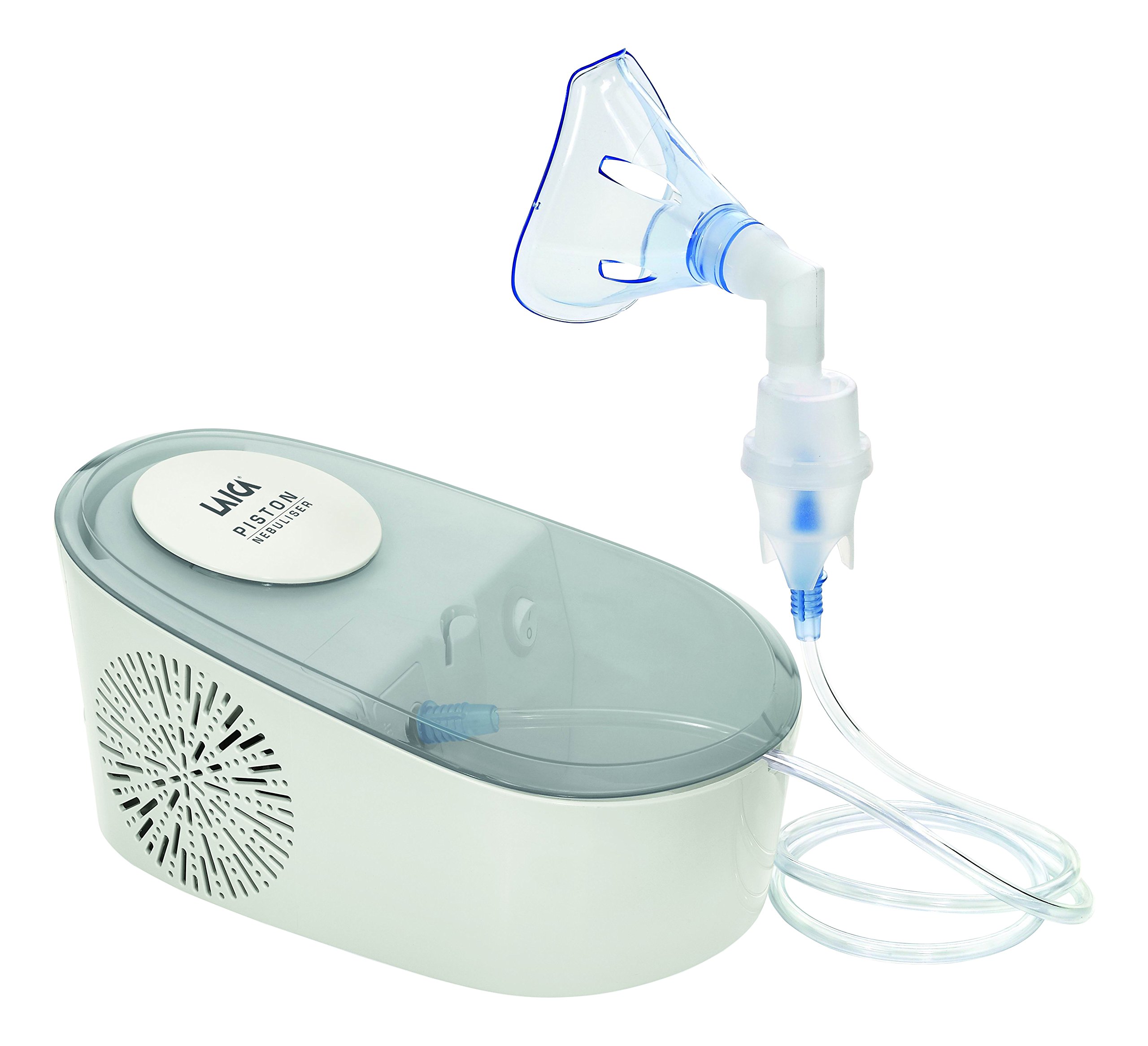 Laica NE2012 Inhalator für Aerosoltherapie mit Kolbenpumpe, für alle Medikamente verwendbar
