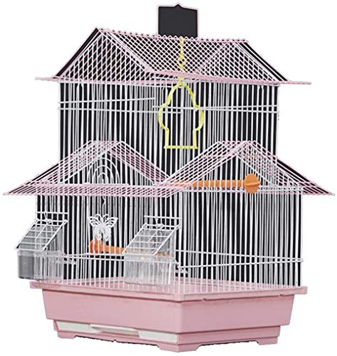 Vogelkäfig Reise Papageienkäfig, Geschenk für Vogelliebhaber Vogelkäfige Heimdekoration, Abdeckung für Sittichkäfige, Luxus-Papageienkäfig (Pink E)
