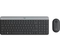 Logitech MK470 Kabelloses Tastatur-Maus-Set im schlanken Design (Flaches, kompaktes Profil, ultraleiser Betrieb, Italienisches Layout QWERTY) graphite