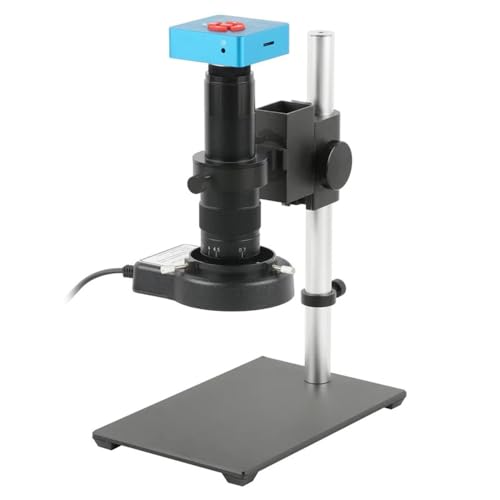 Mikroskop-Zubehör-Kit 55MP 4K 2K HDMI USB Digital Industrie Video Mikroskop Kamera + 180X 200X 500X C Mount Objektiv for Telefon PCB Löten Uhr Reparatur Mikroskopische Objektträger (Size : 180X)
