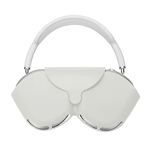 kwmobile Hülle kompatibel mit Apple Airpods Max Case - Kopfhörer Tasche Etui aus Silikon - Cover in Weiß