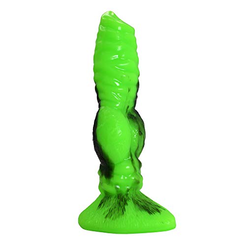 Alien - Spezielle Dildo, ChicLSQ 22cm Tier Penis Dilos Analdildo Analplug Buttplug Super weicher Flüssiger Silikon Tierdildo Fetisch Sexspielzeug für Anal Frauen Männer (Grün)