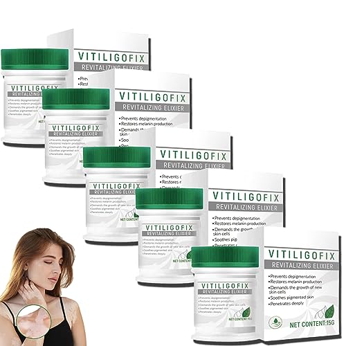 Vitiligo Fix Revitalize Elixir, Moisturizer Cream For Skin Vitiligo, Treat Vitiligo Soothing Cream, Body Vitiligo Care Cream, Body Vitiligo Care Cream For Reduce White Spot (5pcs)