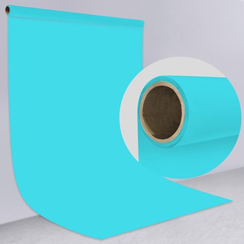 EMART Fotohintergrund Papier Blau Papierrolle Fotowand Hintergrund | 1,3 x 4,9 m | Blau | Matt Nahtlos für Fotoshooting, Produktfotografie, Portrait, Kompatibel mit Hintergrundständer