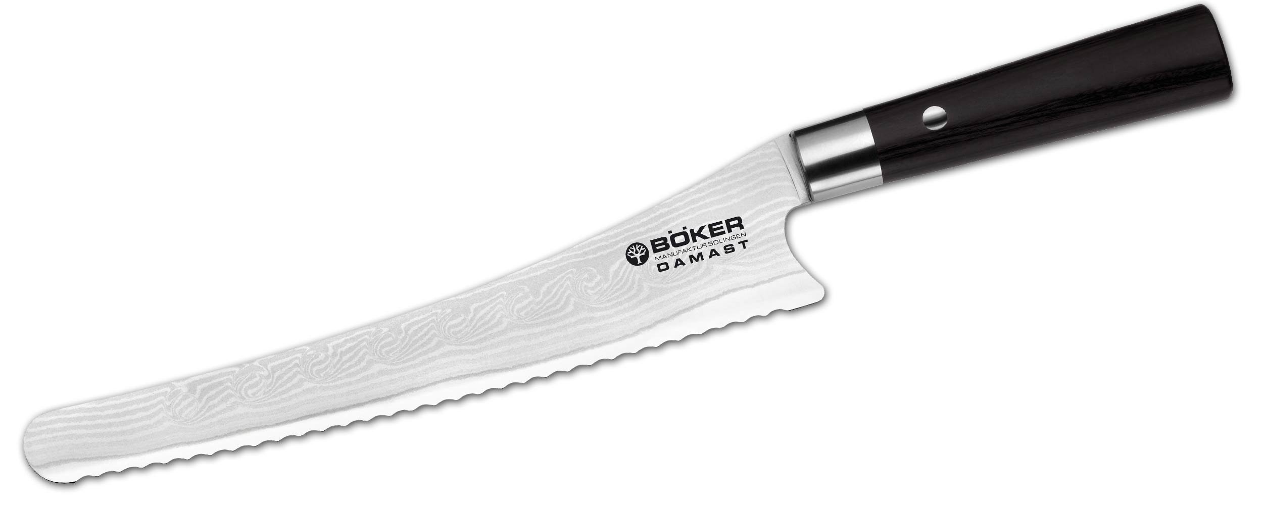 Böker 130423DAM Messer Damast Black Brot, Schwarz, 36 cm