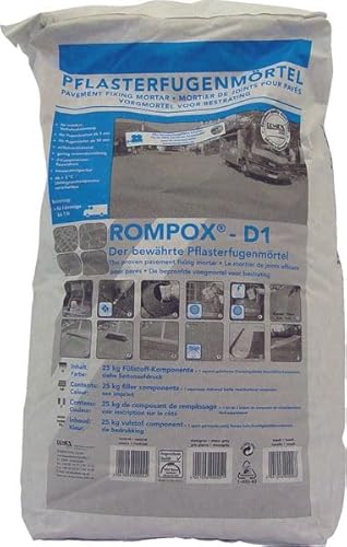 ROMPOX® - D1 2K-Epoxidharz Pflasterfugenmörtel 27,5 kg - basalt - der bewährter 2-Komponenten Epoxidharz Pflasterfugenmörtel ROMPOX® - D1 ist ein echter Allrounder