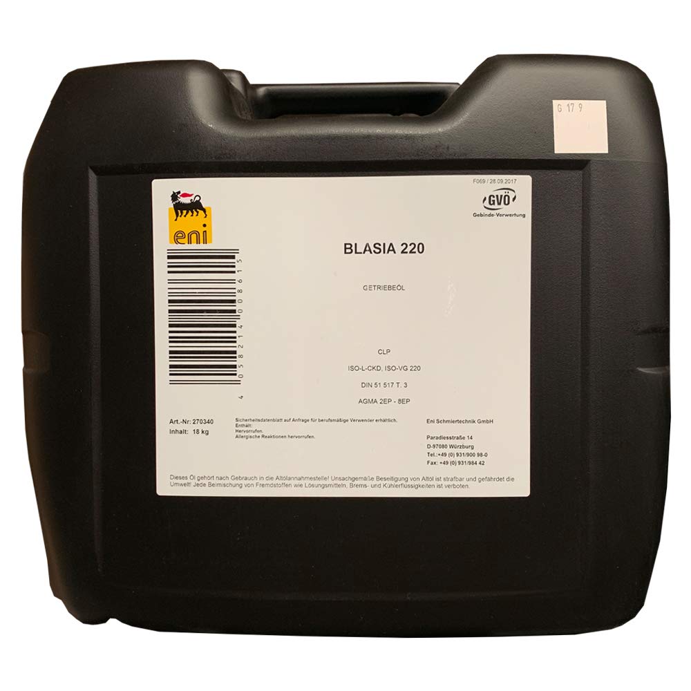 ENI Blasia CLP ISO-VG 220 Paraffin EP Öl 20 L Industriegetriebeöl