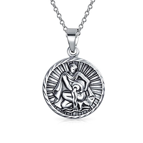 Aquarius Sternzeichen Astrologie Horoskop Runde Medaillon Anhänger Für Männer Frauen Halskette Antik Sterling Silber