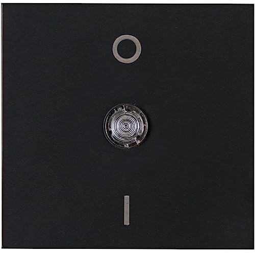Kopp HK07 - Flächenwippe 2-polig mit Linse, Farbe: schwarz matt - (5 Stück)