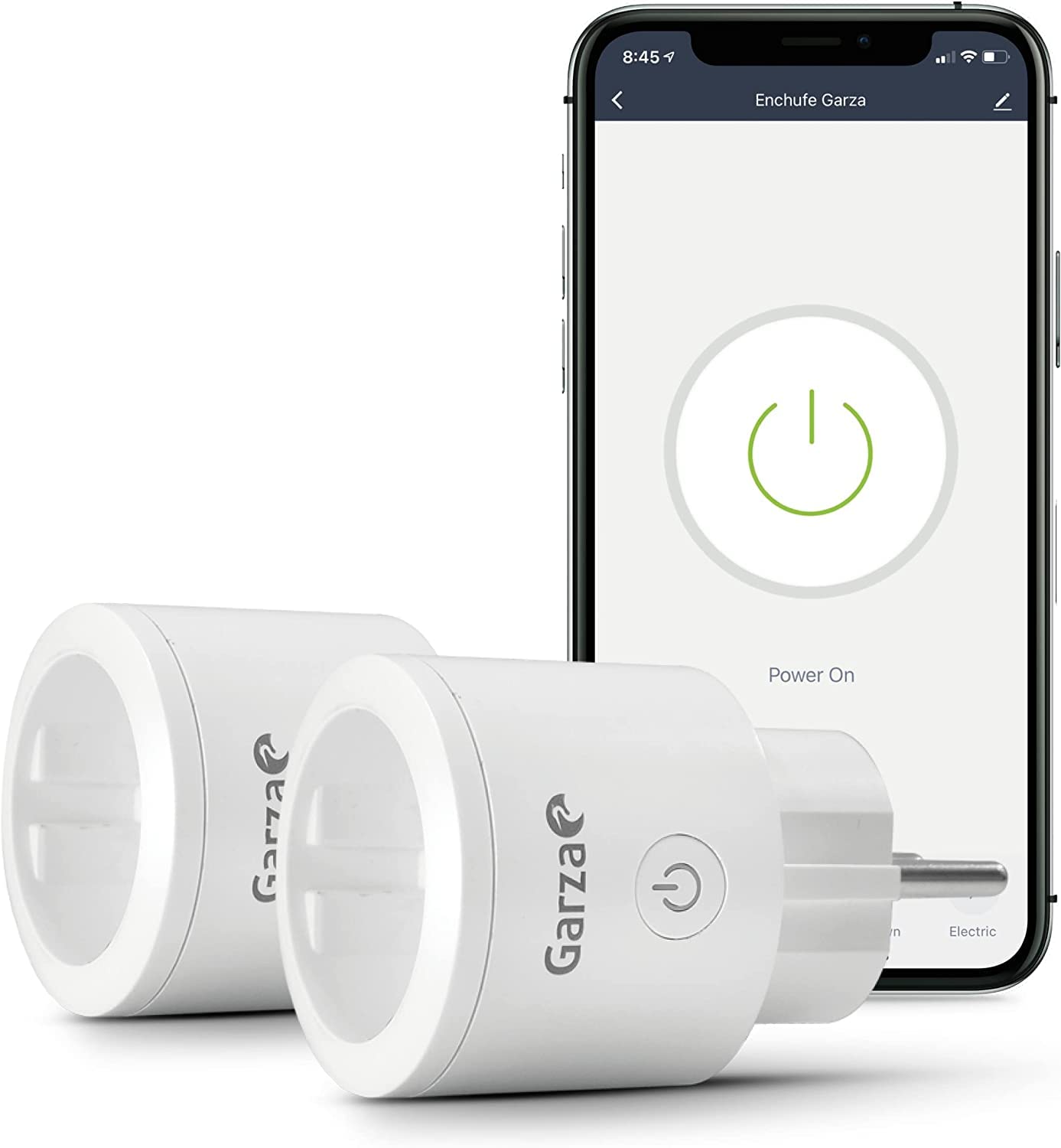 Garza SmartHome Intelligente WLAN-Steckdosen, kompatibel mit Alexa, iOS und Google Home. Fernbedienung und programmierbar per App und Sprachsteuerung steuerbar