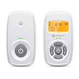 Motorola MBP24 Babyphone Audio – 300 Meter Reichweite; Zweiwege-Sprechfunktion – Weiß