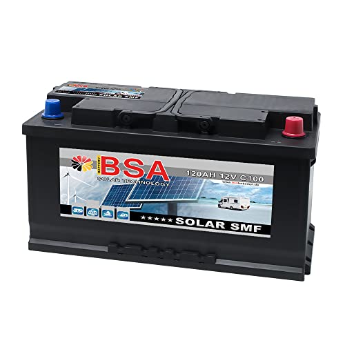 BSA Solar SMF 120AH 12V Solarbatterie Versorgungsbatterie Wohnmobil Batterie ersetzt 100Ah 110Ah