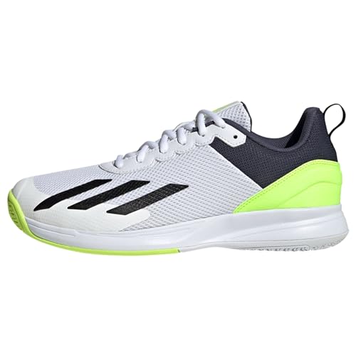 adidas Herren Courtflash Speed Tennis Sneakers, FTWR White/Core Black/Lucid Lemon, 42.5 EU