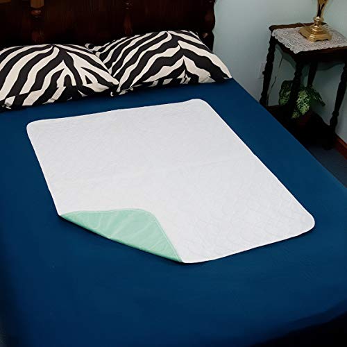 Inkontinenzblätter Waschbare Bettpolster - 61x86 cm Wasserdichter Matratzenschutz Urinbenetzungsmatte für Doppel-Einzelbett