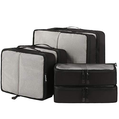 Bagail Packtaschen in Würfelform, Packing Cubes, 3 verschiedene Größen, Reisegepäck-Organizer, 6 Stück