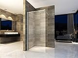 140x200cm Walk In Dusche Begehbare Duschwand Glas Duschabtrennung Duschtrennwand Glastrennwand Glaswand mit NANO-Beschichtung