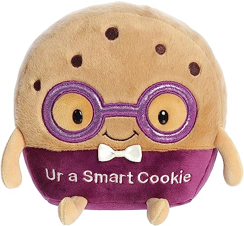 Aurora® Witty JUST Sayin'™ Ur A Smart Cookie™ Stofftier – Ausdrucksstarke Charaktere – witzige Geschenkideen – Braun 21,6 cm