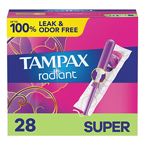Radiant plastic Super absorbency unscented tampons 32ct (Tampons mit Applikator) USA