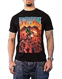 Doom T Shirt Classic Box Art Logo Gaming Nue offiziell Herren Schwarz XL
