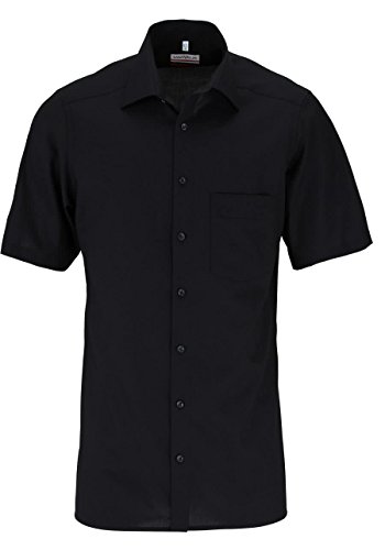 MARVELIS Modern Fit Hemd Halbarm New Kent Kragen schwarz / Größe:38