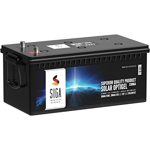 SIGA Blei-Akku 12V 300Ah Gel Akku ersetzt 280Ah Gel-Batterie Bootsbatterie Wohnmobil Batterie Solarbatterie Versorgerbatterie