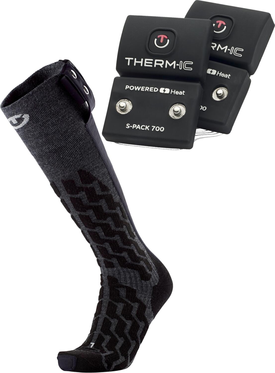 Therm-ic PowerSock Set Heat Fusion Uni+ SPack 700 (Gr&ouml;&szlig;e: 45.0 - 47.0, schwarz)