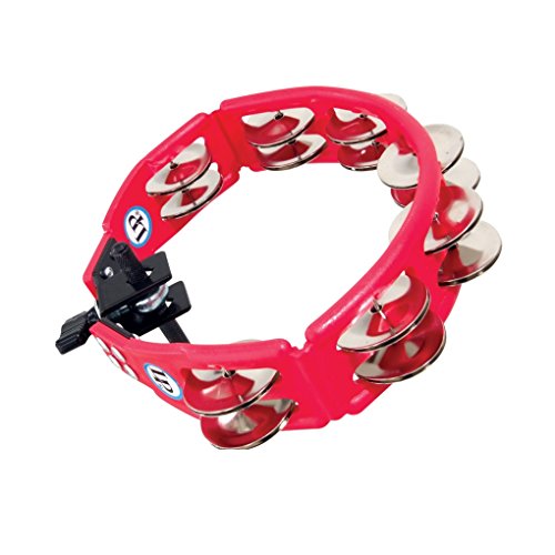 LP Latin Percussion LP161 Tambourin Cyclop rot montierbar Stahlschellen zweireihig