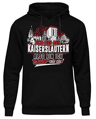 Cooler als du Kaiserslautern Männer Herren Kapuzenpullover | Fussball Skyline Trikot Sport Ultras Fun (M)