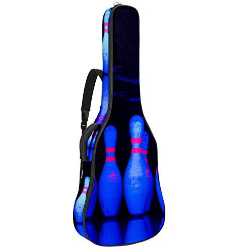 Gitarrentasche Bowling Dark Color Gitarre Tasche Wasserdichte 40 41 Zoll Guitar Case Oxford Gitarre Tasche Drucken Gitarren Bag Tragetasche Rucksack