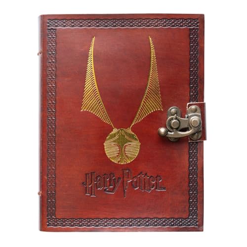 Grupo Erik Premium Leder Notizbuch Harry Potter Notizblock Tagebuch für Erwachsene und Kinder Reisetagebuch Leder - Offizieller Harry Potter Fanartikel