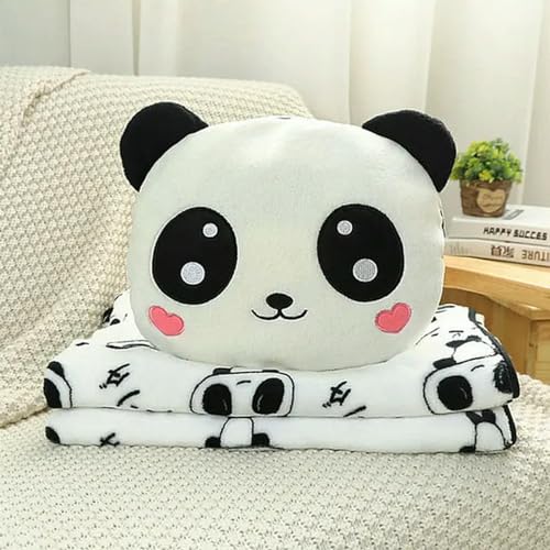 SHUOHONG Neues Panda-Plüschtier, Panda-Decke, Plüschtier, Puppe, süßes Kissen, Geburtstagsgeschenk, 30 cm, 1