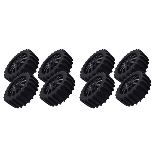 MINIDAHL 8 Stücke 1/8 RC Offroad Schnee Sand Paddel Reifen Reifen Rad für Baja, Schwarz