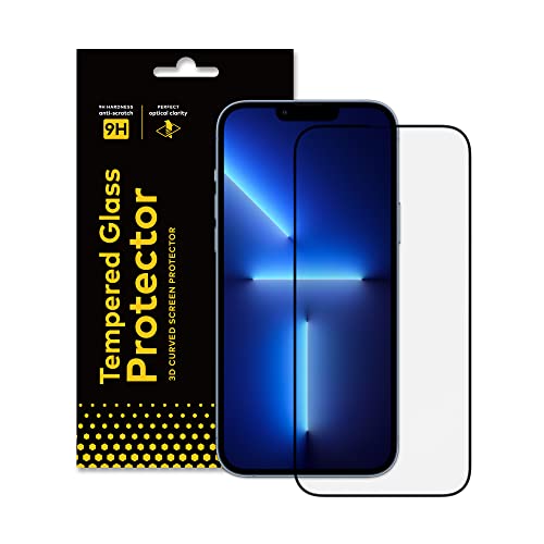 RhinoShield Glasschutzfolie kompatibel mit [iPhone 13 Mini] | 9H 3D Gebogenes Edge to Edge Glas - Vollabdeckung Klarer und Kratzresistenter Displayschutz