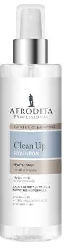 Afrodita Professional CLEAN UP Hyaluron Tonic | 190ml | Mit 100% natürlicher Hyaluronsäure (20-50 kDa) | Es stellt das natürliche pH-Gleichgewicht der Haut