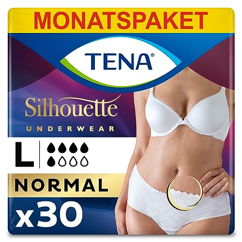 Tena Lady Pants Discreet Large, Monats-Paket mit 30 Pants (6 Packungen je 5 Einweghöschen)